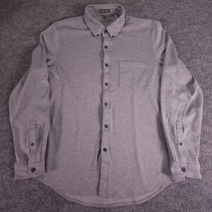 Paisley & Gray Shirt Mens‎ Large Gray Button Down Long Sleeve Stretch Casual